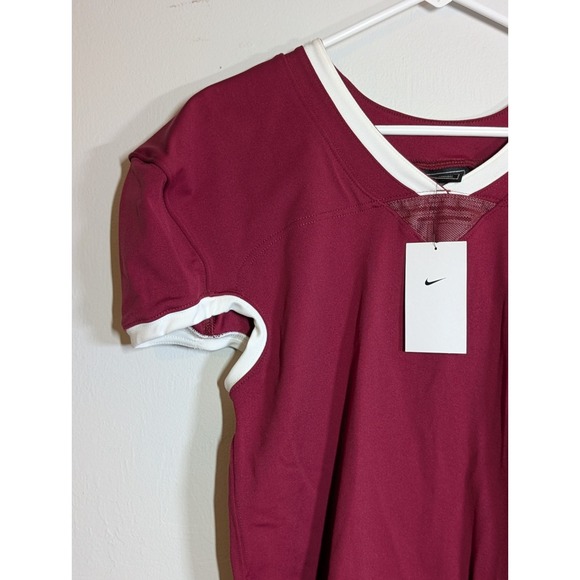 NIKE "VAPOR" MENS FOOTBALL JERSEY (LRG) NW/ $90 TAGS MAROON PRO CUT HIGH QUALITY - Picture 2 of 7